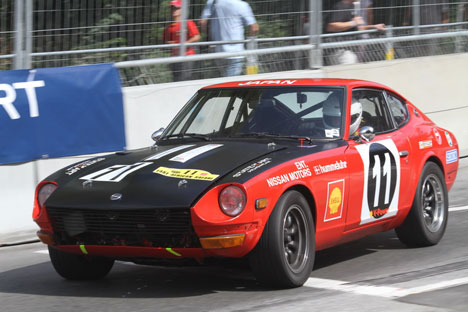 Lars Bækhave Feldskov i Datsun 240Z
(Foto: Motorsporten.dk)